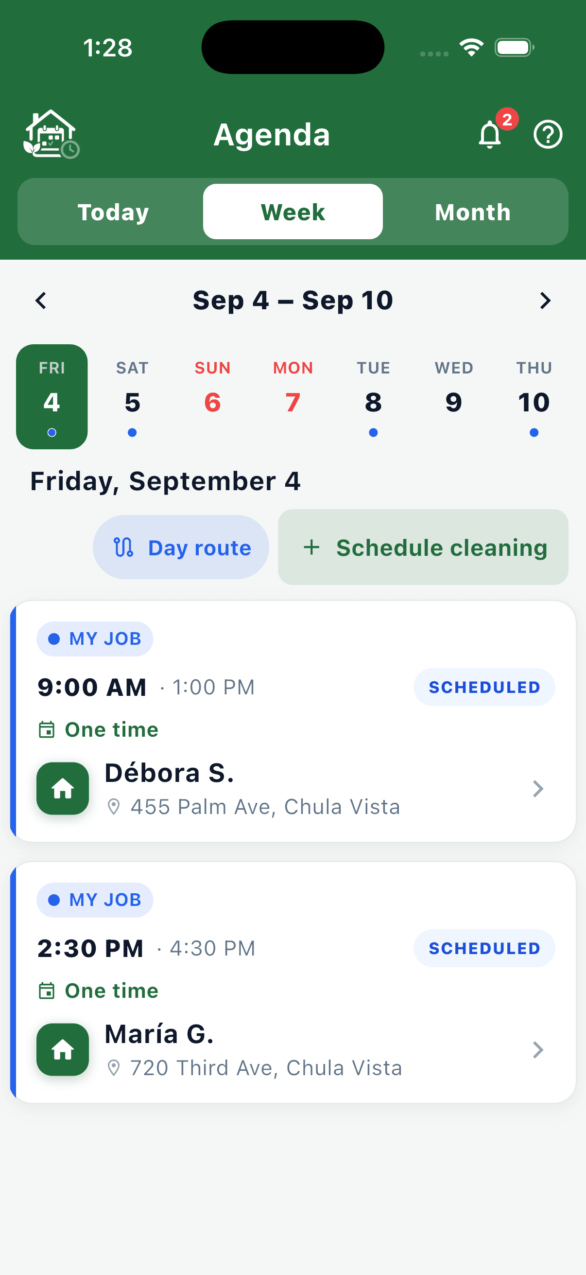 Your whole week in one place