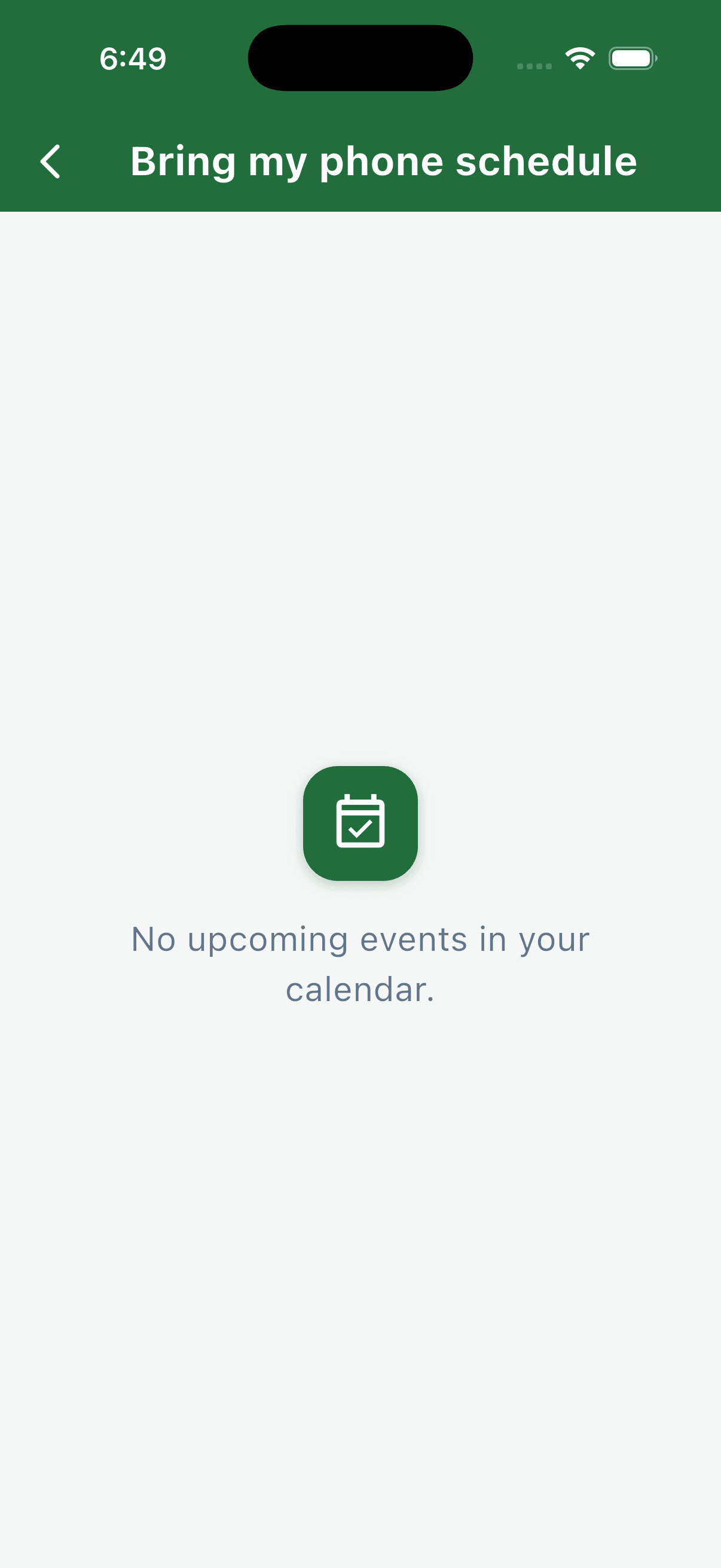 What is already in your calendar comes along