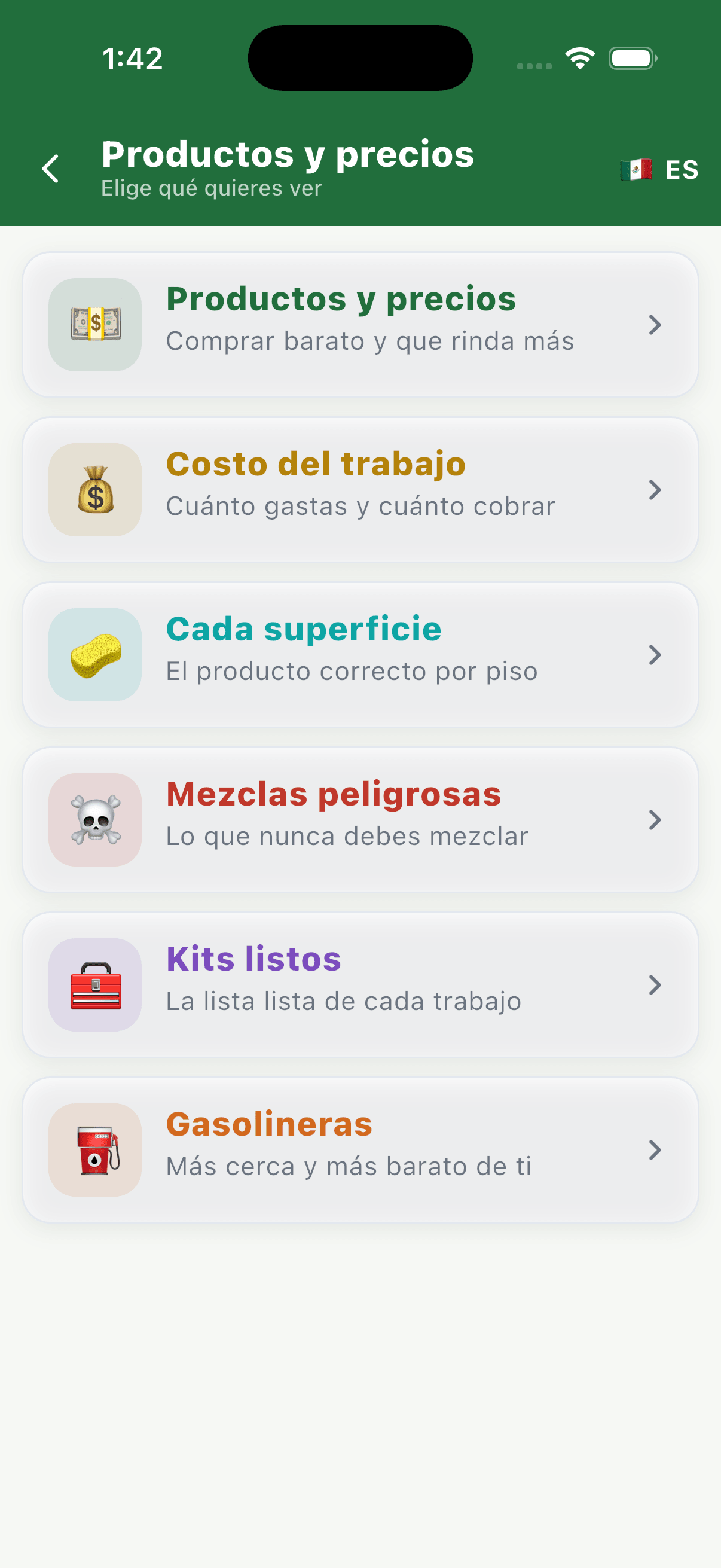 Tus materiales y tareas, listos
