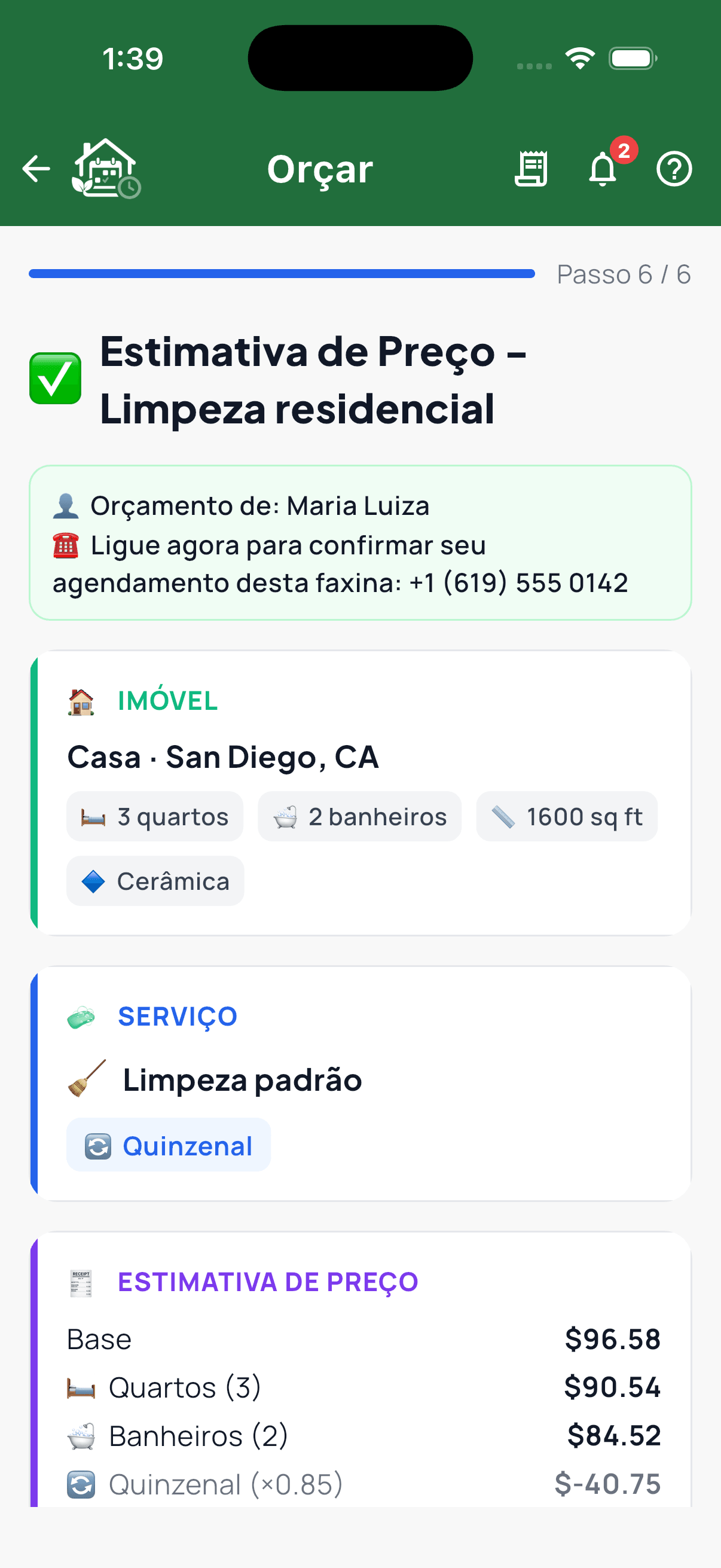 Faça um preço justo em segundos