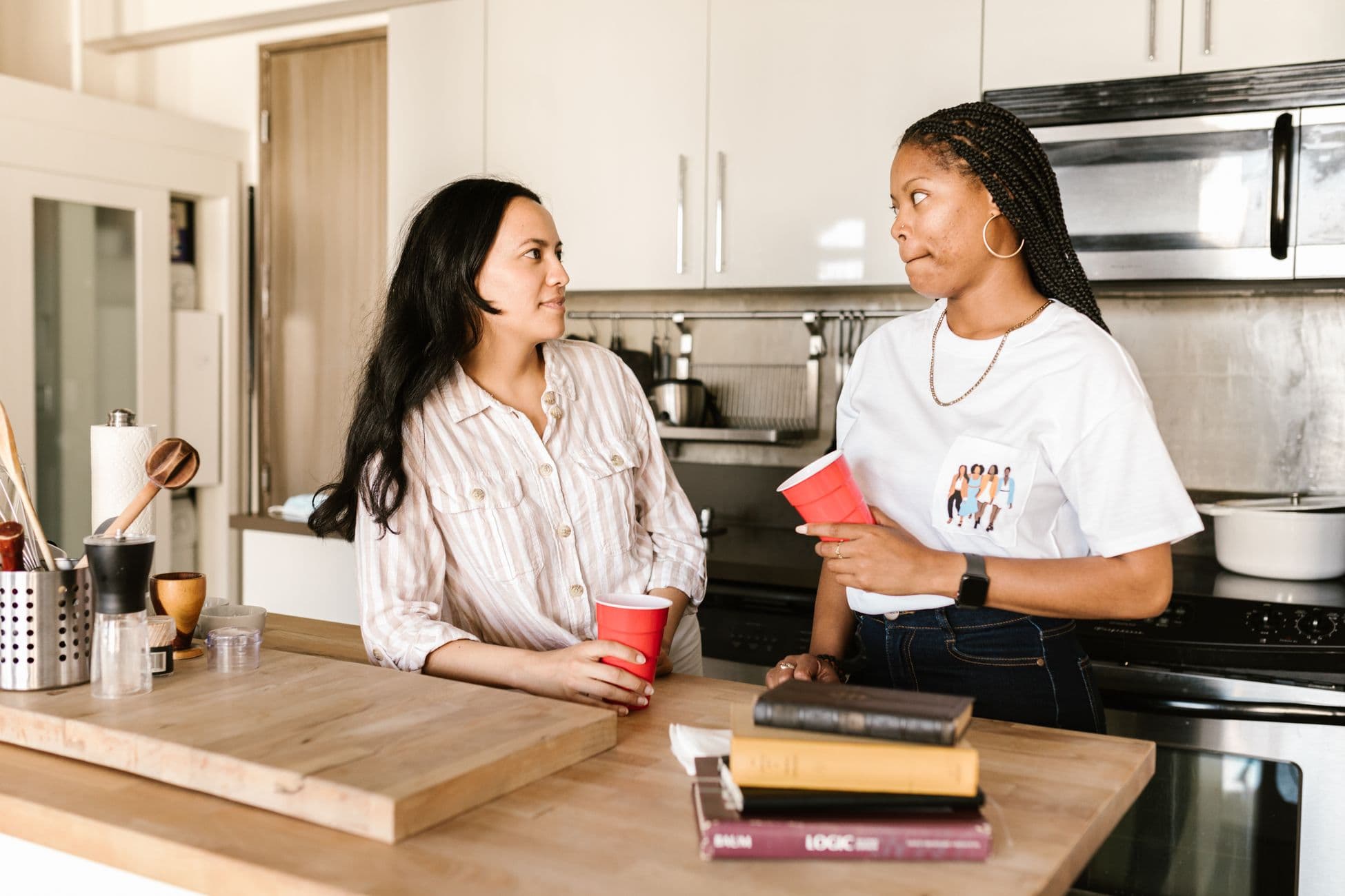 A cleaner communicating clearly with a client despite a language difference